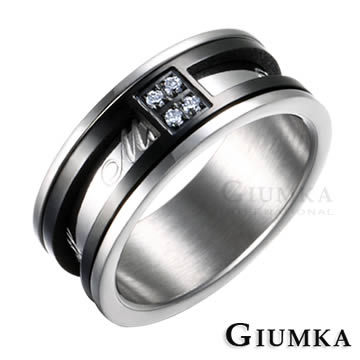 【GIUMKA】全心全意戒指 黑色男戒 MR385-1M