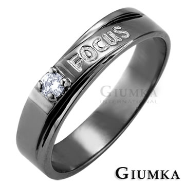 【GIUMKA】眾所矚目戒指 黑色男戒 MR408-1M