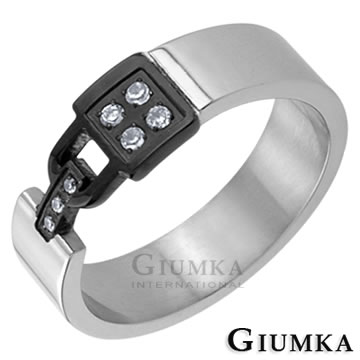 【GIUMKA】甜蜜心鎖戒指 黑色男戒 MR430-1M