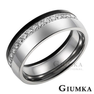 【GIUMKA】擁抱的愛戒指 黑色男戒 MR526-1M