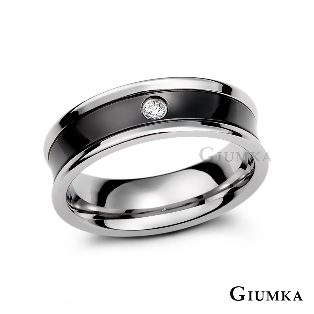 【GIUMKA】絕愛光芒戒指 黑色男戒 MR584-1M