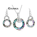 【GIUMKA】甜蜜佳人項鍊耳環套組 施華洛世奇水晶美鋯 MN709-4