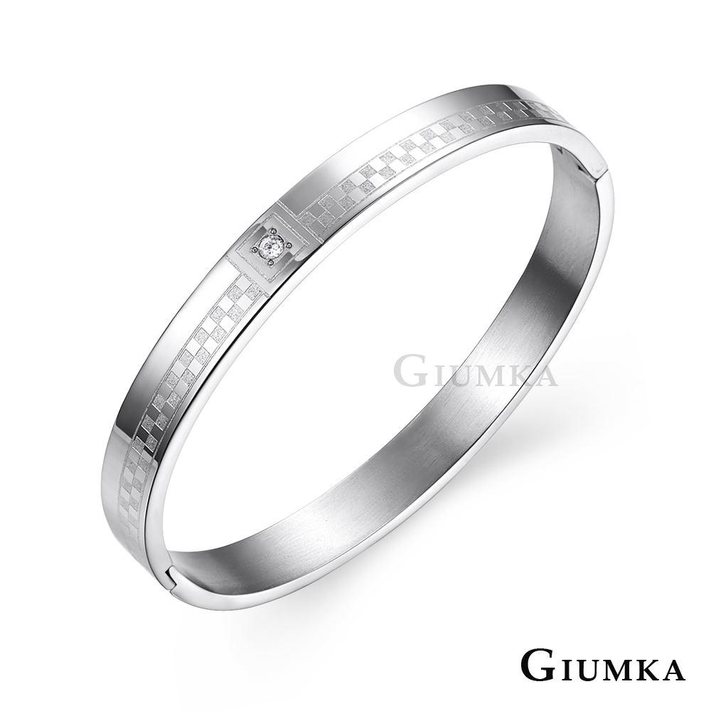 【GIUMKA】真愛誓約手環 銀色寬版 MB4011-1M