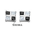 【GIUMKA】晶亮十字夾鑽耳環 925純銀 鋯石 抗敏耳針式耳環MF092