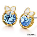 【GIUMKA】金色優雅氣息耳環 (藍色) MF602-3