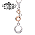 【victoria sky】雙色圓舞曲_925純銀項鍊