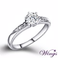 Wings 雅緻時尚款 八心八箭方晶鋯石美鑽戒