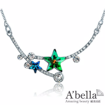 【A’bella 浪漫晶飾】星空純銀水晶項鍊