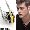 【Iron Men】羅馬假期˙三色金圓輪珠寶白鋼項鍊(男款)