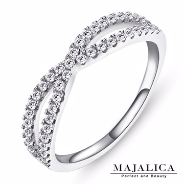 Majalica 交織純銀尾戒 銀色款 PR4016-1