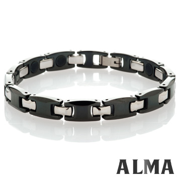 【ALMA】低調風尚.經典黑陶瓷手鍊