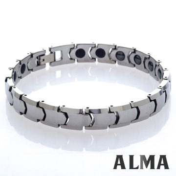【ALMA】日系潮流.子彈簡約鎢鋼手鍊