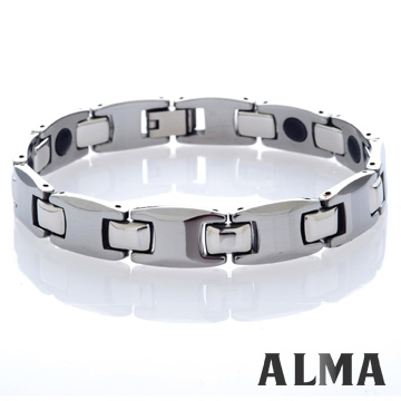 【ALMA】自信美感.經典簡約款鎢鋼手鍊