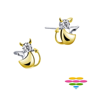 彩糖鑽工坊 天使&惡魔-Ⅰ系列 小惡魔鑽石耳環 CL-EA19