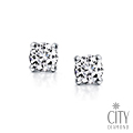 City Diamond 經典4爪20分鑽石耳環_AE62