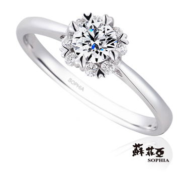 【蘇菲亞 SOPHIA】 費洛拉S FloraS 0.50克拉八心八箭鑽戒