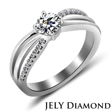 【JELY】 lUXURY 0.50克拉八心八箭完美車工美鑽戒