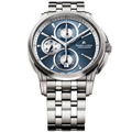 Maurice Lacroix 奔濤系列 帥氣三眼計時機械錶(藍/鋼帶-43mm)_PT6188-SS002-430