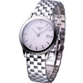 LONGINES 旗艦系列 男用石英腕錶 白面