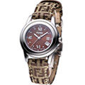 FENDI Round Loop 經典Logo 翻轉時尚腕錶-(F238222)