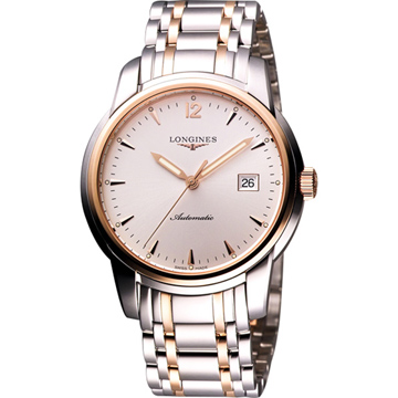 LONGINES Saint-Imier 18K玫塊金機械腕錶(L27665727)