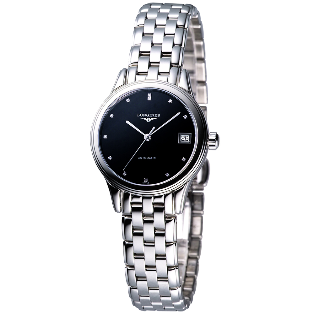 LONGINES 旗艦系列真鑽機械錶女錶 (L42744576)-黑