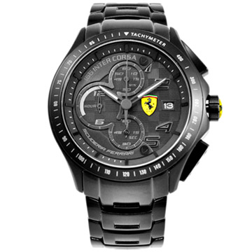 FERRARI 法拉利計時IP黑鍊帶-45mm FA0830087