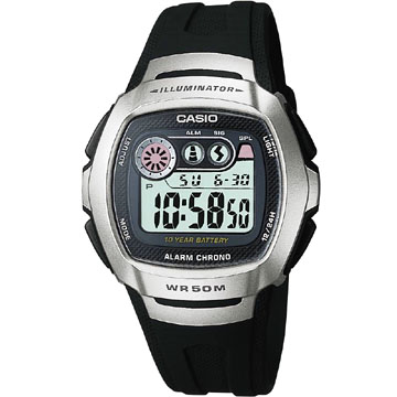 CASIO 兩地時間商務錶(銀黑)