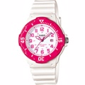 CASIO 卡小巧潛水風格運動錶-粉-LRW-200H-4BVDF