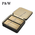 【P&W眼鏡收藏盒】【真皮皮革】2支裝 手工精品 眼鏡盒 黑色