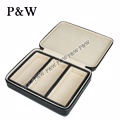 【P&W眼鏡收藏盒】【真皮皮革】3支裝 手工精品 眼鏡盒 黑色