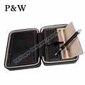 【P&W名錶收藏盒】【真皮皮革】2支裝 手工精品 旅行攜帶盒 錶盒+筆盒 黑色