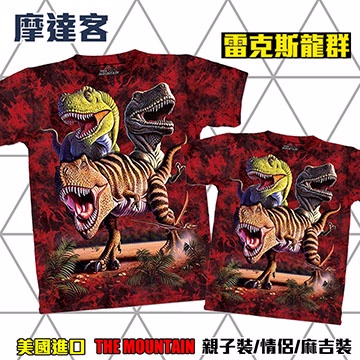 【摩達客】(預購) 美國進口The Mountain 雷克斯龍群 親子裝情侶裝麻吉姐妹裝(兩件入組合)