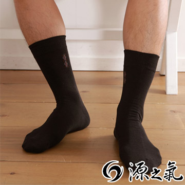 【源之氣】竹炭紳士棉襪/黑緹花 六雙組 RM-10026