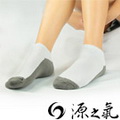 【源之氣】竹炭船型運動襪/白+灰 6雙/組 RM-30007