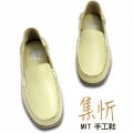 素雅風格【集忻t.star‧MIT台灣手工鞋】造型接縫 舒適防滑 豆豆鞋 帆船鞋 休閒鞋『黃色』SGO-323P
