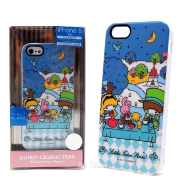 日本限定SANRIO iphone5【KIKI LALA月光下的晚餐】軟式手機背蓋