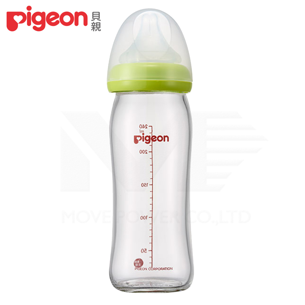 日本《Pigeon 貝親》母乳實感寬口玻璃奶瓶【240ml】