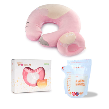 【COTEX可透舒】哺乳三寶促銷A組(授乳枕+母乳袋40入+環保溢乳墊)