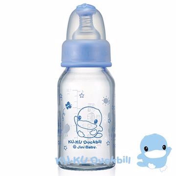 KU.KU酷咕鴨。晶亮加厚玻璃奶瓶120ml (5846)