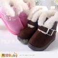 魔法Baby~【KUKI酷奇】時尚溫暖絨毛雪靴(粉.棕)~女童鞋~時尚設計~sh3232