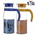SYG精緻家用玻璃水壺BH1215–藍綠蓋二入任組