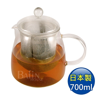 【日本 HARIO】耐熱泡茶玻璃壺 附濾網 700ml (CHEN-70T)