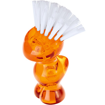 KOZIOL Tweetie小鴨尼龍刷(透橘mini)