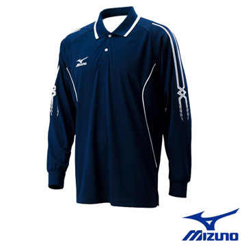 【Mizuno】男長袖 POLO 衫 58HG-10714(深丈青*白)