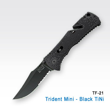 SOG Trident Mini - Black TiNi #TF-21