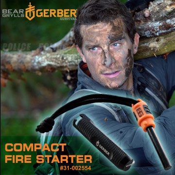 Gerber Bear Grylls Compact Fire Starter 貝爾系列袖珍打火石(# 31-002554)