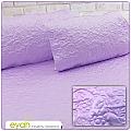 MIT台灣製【EYAH宜雅】絲緞面立體花紋100%防水枕頭保潔墊(2入)-浪漫紫
