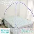 【亞曼斯Amance】豪華雙開門拉鏈彈開式蚊帳/蒙古包-(加大白色)