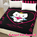 【Angel Cat Sugar】愛心天使貓5x6.5暖暖被(黑桃)